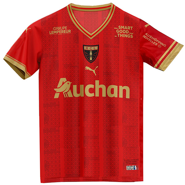 RC Lens special commemorative jersey red soccer uniform men's kit football sport t-shirt 2023-2024